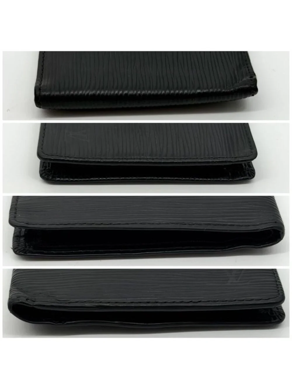 Louis Vuitton Portefeuille Marco Epi Black Leather Compact Wallet